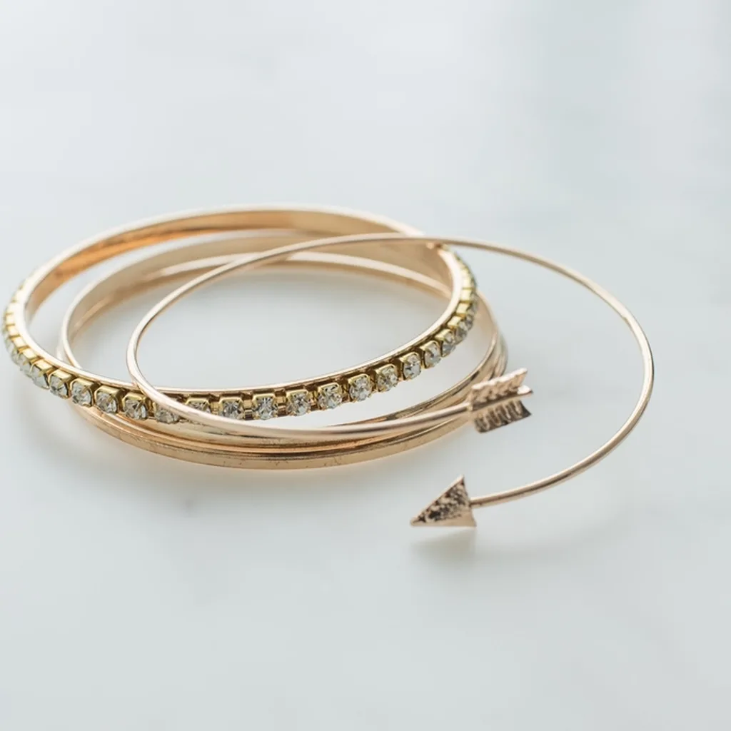 22K Stacking Bangle Set of 3